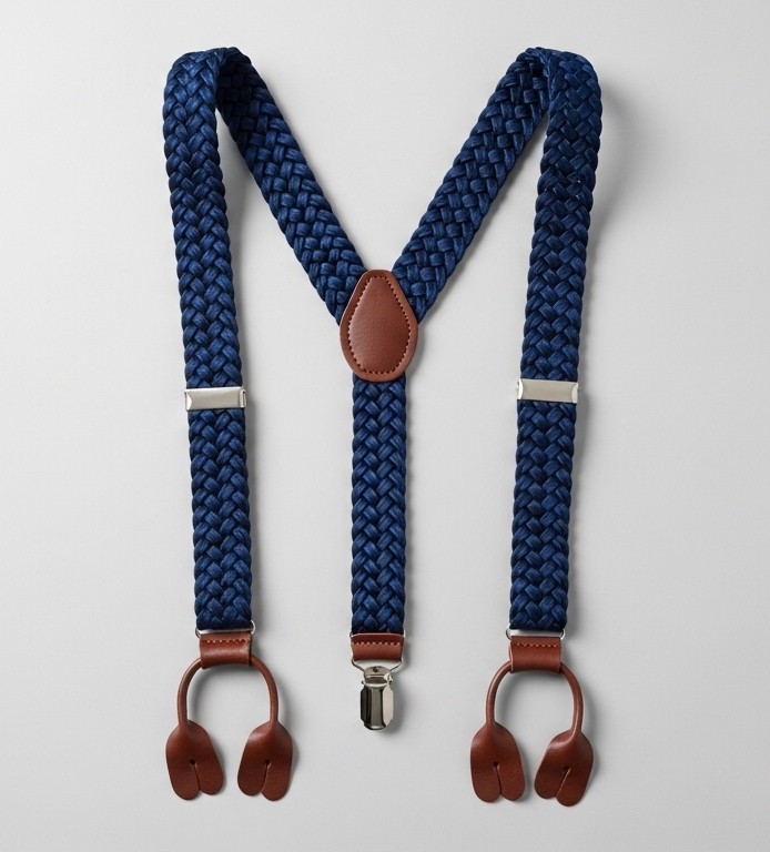 Braided Silk Suspenders