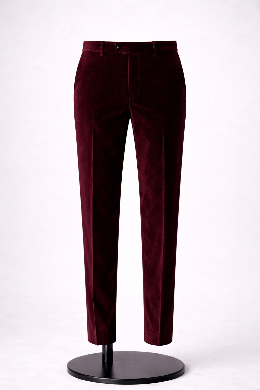 Burgundy Velvet Evening Trousers