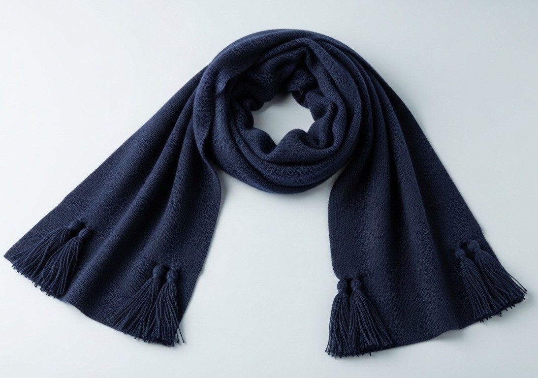 Cashmere Scarf Navy