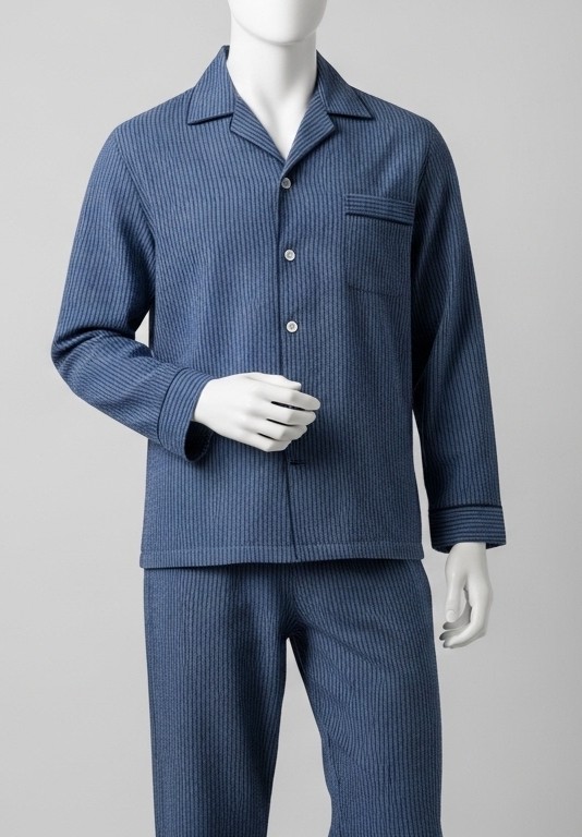 Indigo Seersucker Pyjama