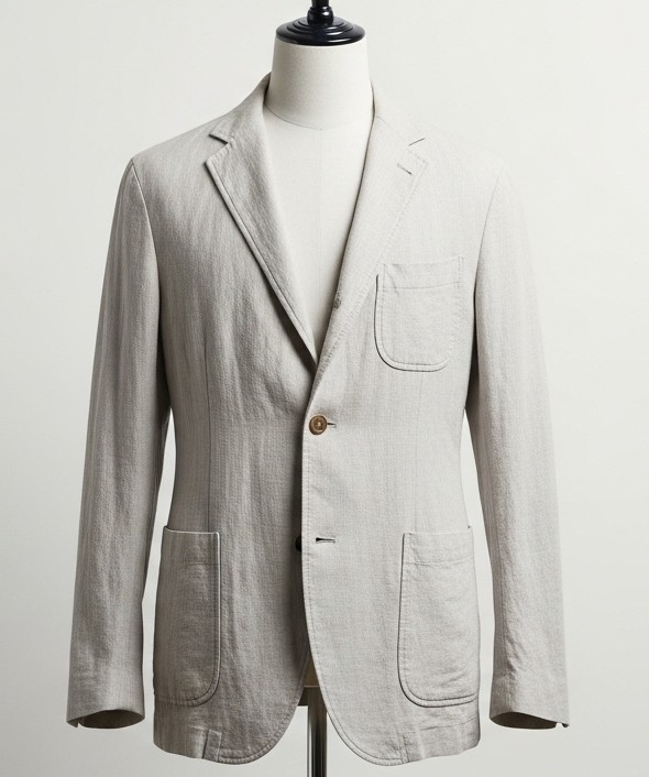 Linen Unstructured Blazer