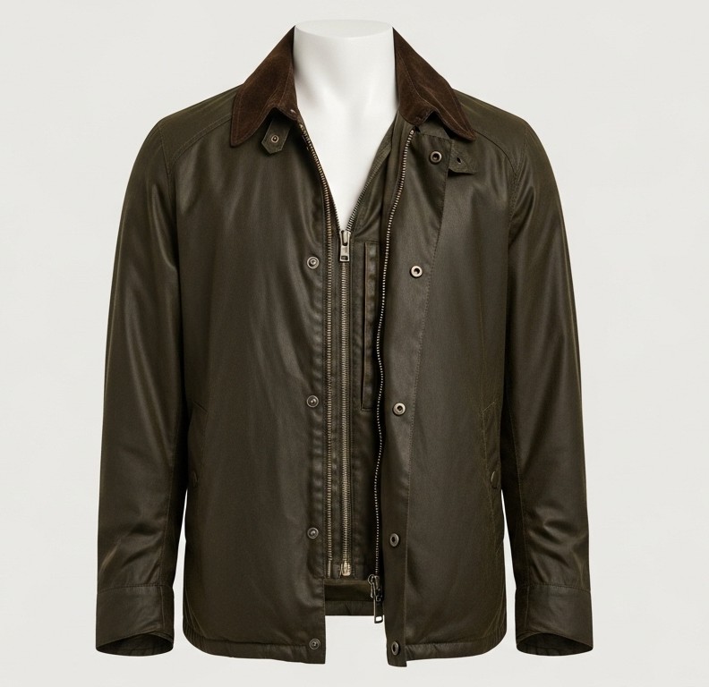 Olive Waxed Cotton Jacket