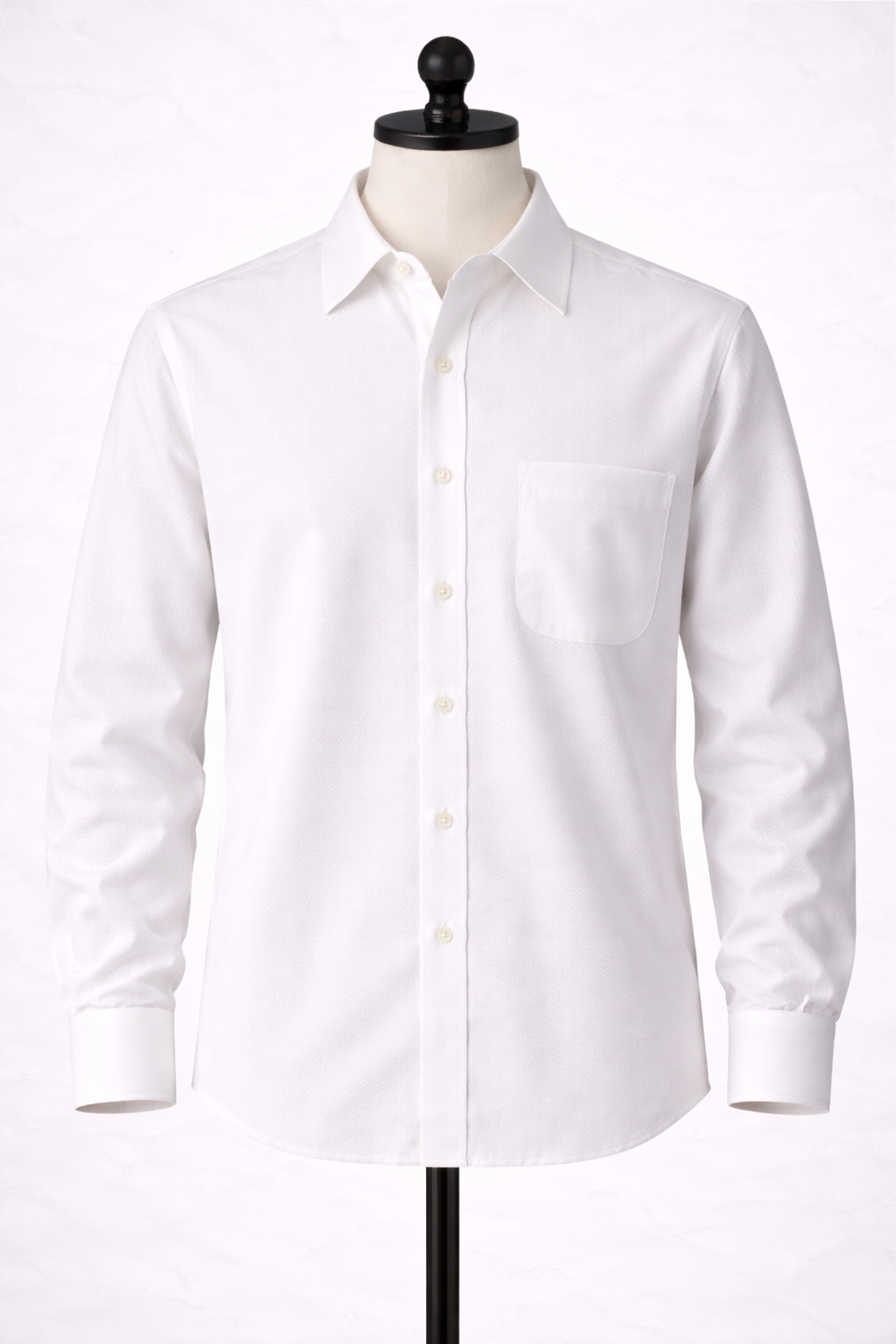 Herringbone White Shirt